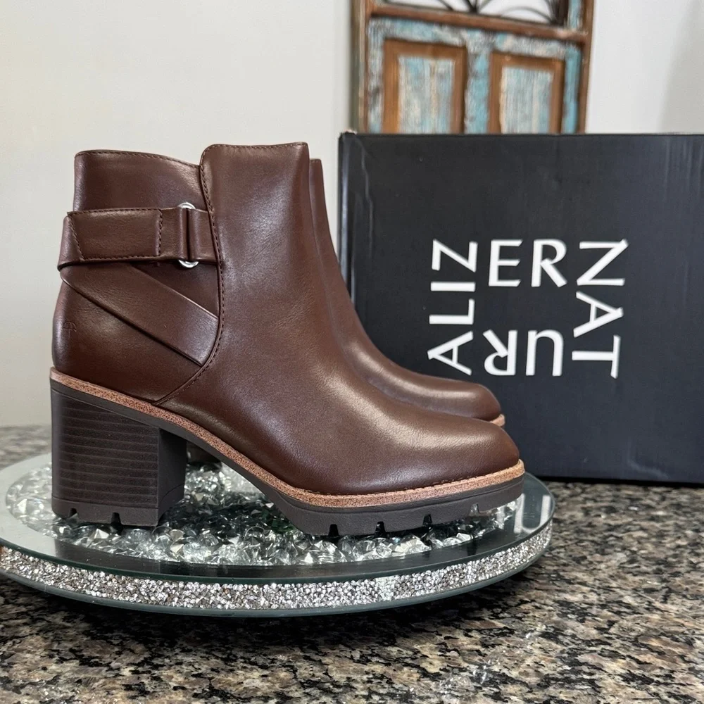 Naturalizer Dark Brown Ankle Booties